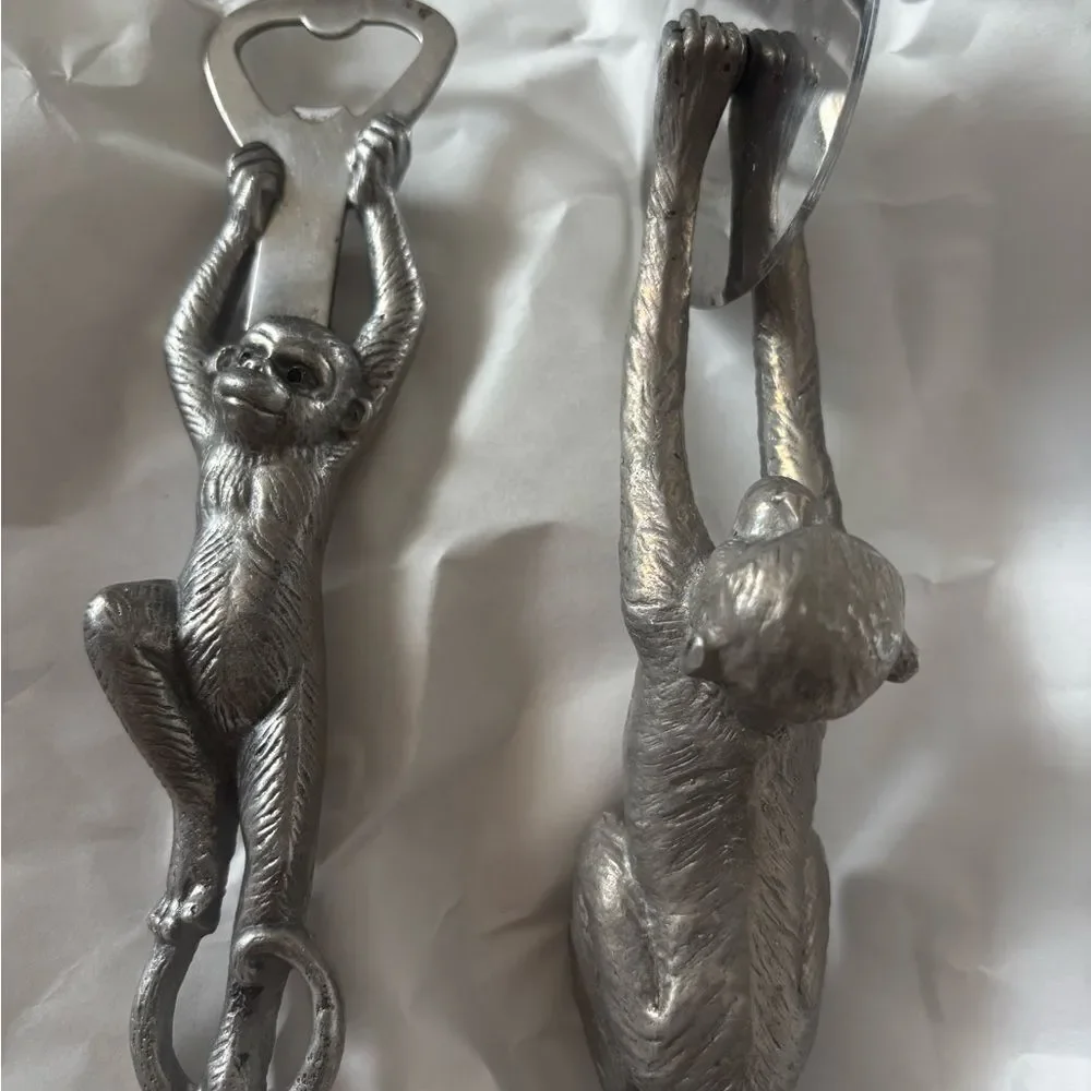 Neiman Marcus Arthur Court Monkey Pizza Cutter Bottle Opener retired kitchen